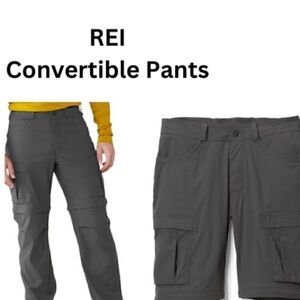 REI  Convertable Women’s Pants Size 14 tall Long Gray